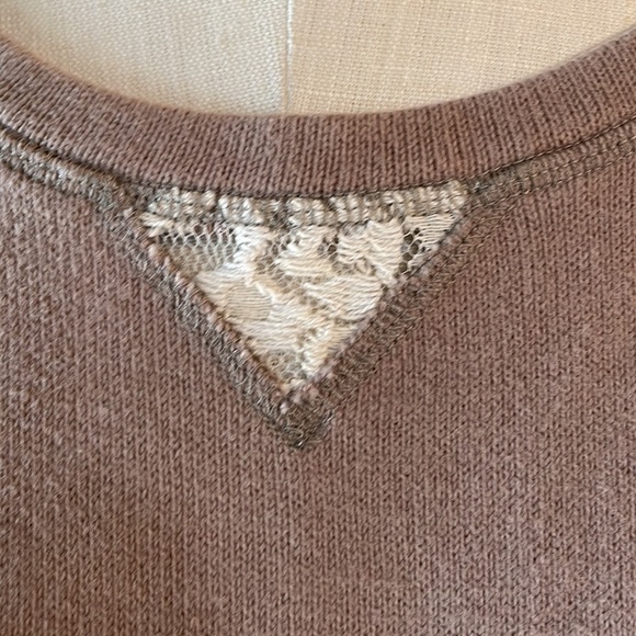 Soft Surroundings Mix media knit sweatshirt top under shirt look L/S size PL - Picture 8 of 16